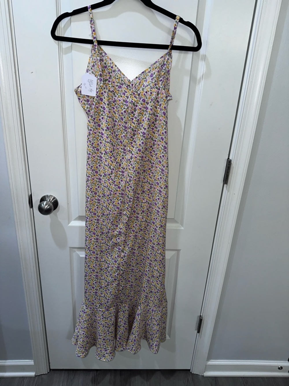 CUPSHE NWT Floral Ruched Midi Dress | Size XL | Cottagecore Garden Party - Picture 9 of 12